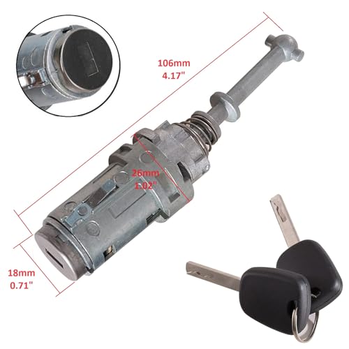 Miniatura 3 de Twowinds - Bombín Compatible Con Citroën C2, C3 - Cerradura Puerta Delantera Izquierda Lado Conductor - 9170t9 - Cilindro Cierre Llave