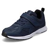 [シュンソク] スニーカー キッズ 男の子 女の子 白 黒 通学靴 幅広 軽量 15~27cm 3E 2E SJJ 1950 6380 9570 ネイビー 24.0 cm