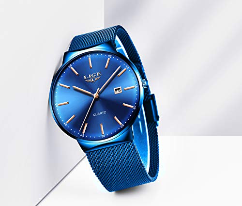 LIGE Orologio Uomo LG9903 - Quarzo Analogico, Bracciale Acciaio Inox, Calendario, Impermeabile 3ATM - Regalo Compleanno Papà - 2