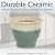 Sunnydaze Large Ceramic Plant Pot - Round Outdoor Glazed Ceramic Planter Pot with Drainage - Studio - Gray - 18.5"