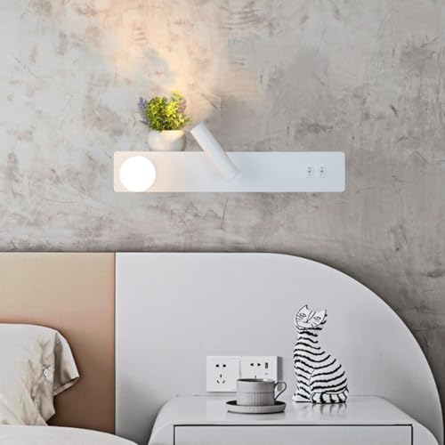 Aplique de pared LED de aluminio y acrílico con acabado blanco premium rectangular 7