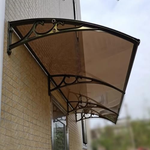 Toldo de policarbonato para puerta delantera cubierta impermeable de 60x120 cm 8