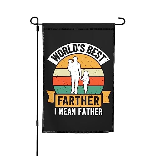 Double Sided World S Best Farther I Mean Father Garden Flag 12x18 Inch Banner Seasonal Farmhouse Yard Home Garden Flags Outdoor Decor Flag
