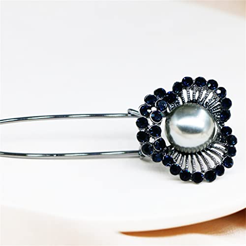 Grande épingle vintage en perles de nacre, broche de vêtement haut de gamme