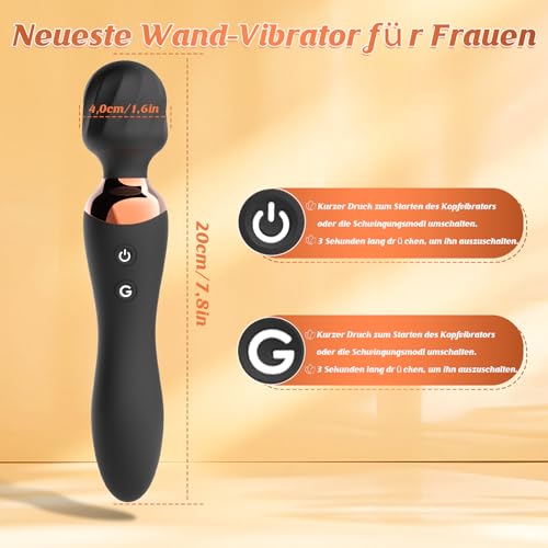 Dual-End Vibrator - Sex Spielzeug für die Frau Paare Männer, 12×12 Modi Dildo Vibrator sexspielzeug mit Massage, Hochwertiges Silikon Dildos vibration für frauen, vibratorensets für frauen, DynaVigor