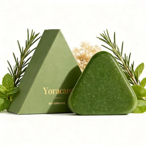 yoracare Korean Scalp Revival Bar Shampoo Nourishing Repair Damaged Hair Herbal Shampoo Bar for Thinning Hair Solid Shampoo with Ginseng Biotin Rice Water Deep Cleansing Dandruff Control
