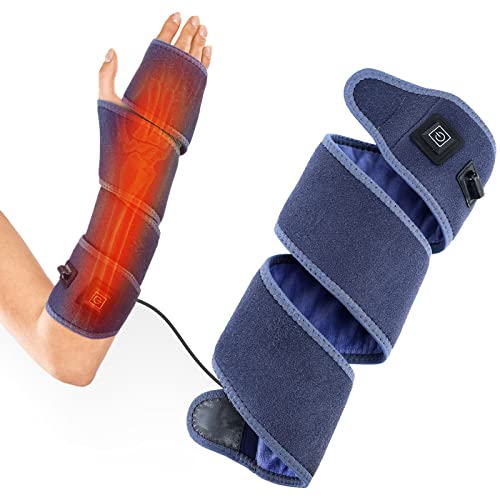 BODOLF Extra Long Heating Pad Wrap for Pain Relief, Heated Pad for Wrist Arm Ankle Elbow and Leg, Sleeve Pad with 3 Heat Settings (39 x 3)