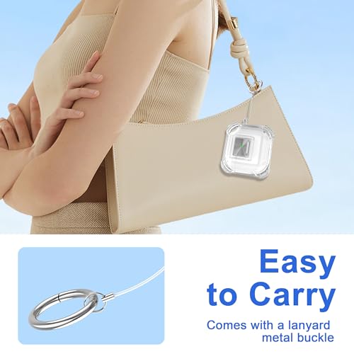 RFUNGUANGO AirPods 4 Case Clear with Lock Cleaning Kit, Lanyard & Keychain, Support Wireless Charging, Compatible with Apple AirPods 4 Case (2024) for Women Girl, Transparent White — view 6