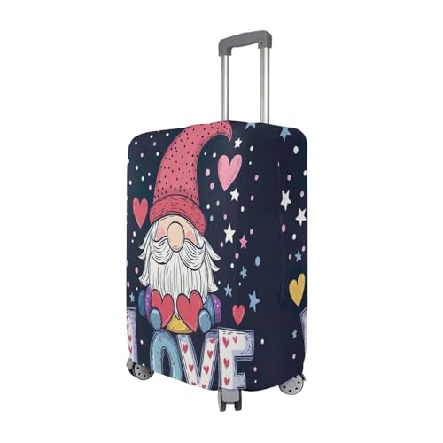 Joisal Gnome Valentine's Day Suitcase Protector Cover Tsa Approved Fit 18-32 Inch Luggage3