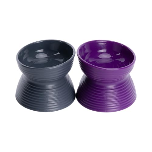 Platos Para Gato, Pet Products Fancy Pets Set de 2 Platos para Gatos Inclinados y Elevados para Agua y Comida