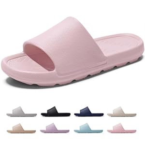 Frykun Non Slip Shower Shoes Bathroom Slippers for Pool Camping Open-toe