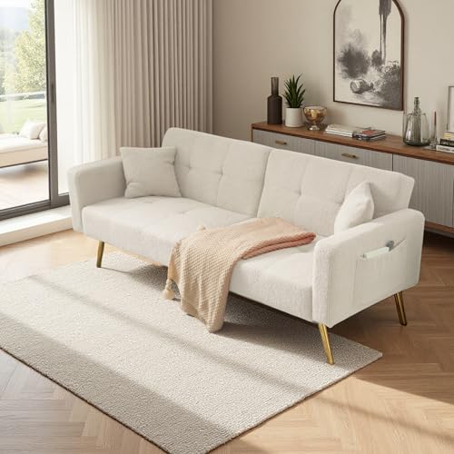 Lubvtti Sofá cama de 2 plazas con respaldo