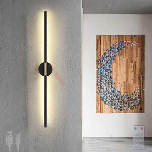 Aplique de pared USB recargable rotativo de 350° con brillo regulable