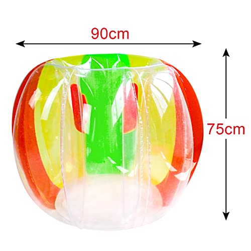 2 PC Kid Sumo Ball, Bumper Bounce for Child Outdoor Team Gaming Play, Ages 3-12 (36 Inch, Blue+Red)