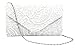 Clutch Purse Handbag Evening Bag Lace Messenger Bag Wedding Party Bag (White)