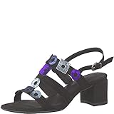  Tamaris Damen Riemchensandale 1-1-28016-32, Frauen Sandale,Sandalette,Sommerschuh,Absatz,Touch-IT,Black Comb,36 EU