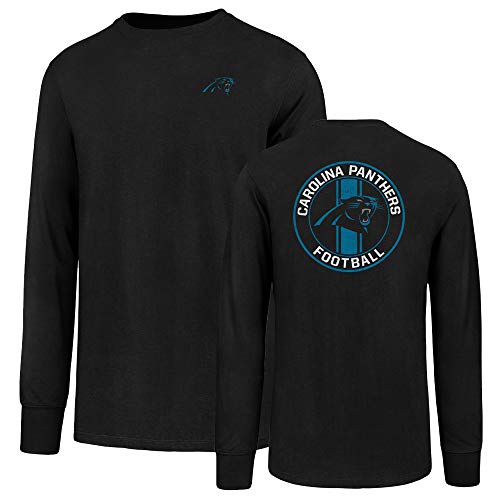 OTS NFL Carolina Panthers Men's Rival Long Sleeve Tee, Distressed Powell, XX-Large