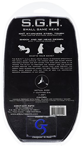 G5 150 Small Game Head Broadhead 100 Gr Ss 3 Bld, 3-Pack, 1-Inchdia #TOP1