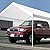 Caravan Canopy Powder Coated Heavy Duty Steel Frame Pop Up Carport with 6 Steel Stakes for Outdoor Activities and Events, White