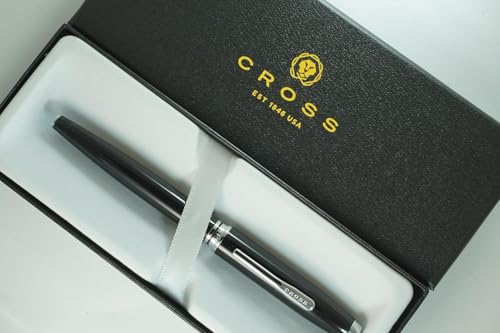 Image of Cross Coventry Black Rollerball Pen - Refillable, Medium Point, Black Ink, Everyday Gift Box