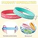 CYCLUSIVE 60 Pieces Students Inspirational Wristbands Rubber Bracelets Fun Motivational Wristbands for Kids Students Back to School Gifts
