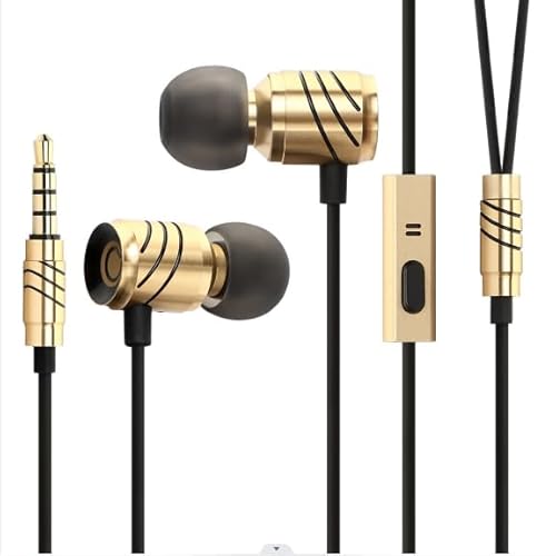 Headphones with High Fidelity Resolution, Wired Earbuds with Strong Bass and Noise Isolating