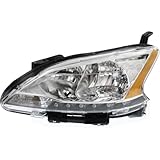 UMNUNV Headlight for Nissan for Sentra FE+SV 13-14 & Advance/Exclusive/FE+S/SL//SV/Sense 13-15 Left with Socket and Wiring Clear Lens