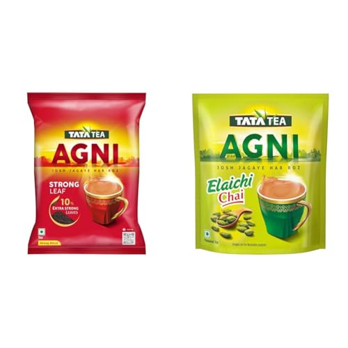Tata Tea Agni 1kg, Strong Chai With 10% Extra Strong Leaves, Blac...