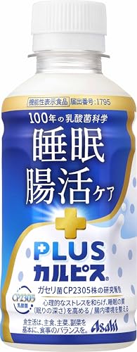 カルピス由来の乳酸菌科学 アサヒ飲料 PLUSカルピス 睡眠・腸活ケア 200ml×24本 [機能性表示食品] [睡眠の質を高める/腸内環境を整えるのに役立つ] [ガセリ菌CP2305株] [常温保存可能]