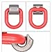 Heavy Duty Weld-On D-Ring Lifting Point, G80 Alloy Steel Forged Tie Down Ring for Welding, Side Pull & Lateral Load, Industrial Lifting Anchor (2T)