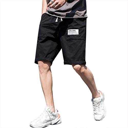 Short de sport homme uni noir XS en textile léger