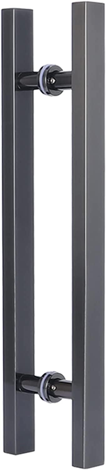 Wdsopk Black Sliding Door Handle Warehouse Door Handle, Adjustable Hole Distance, Modern Push Pull Door Handle For Hotel Garage, Sliding Door Handle Hardware, Stainless Steel/Black/80Cm/31.4In