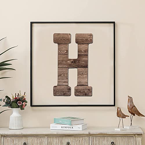 Collective Home - 12" Wood Letters For Wall Decor, Rustic Wall Sign, Decorative Hanging Alphabet Signs, House Number, Decorations For Wedding Birthday Housewarming Party, Wood. (H) #TOP3