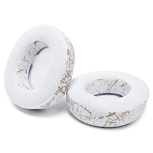 WC Freeze Nova Pro Wireless - Cooling Gel Earpads for Arctis Nova Pro Wireless, Nova Elite & Nova Pro Omni (Doesn’t Fit Other Models), by Wicked Cushions, Extra Thick & Comfortable | Gold Marble by WC - Image 7