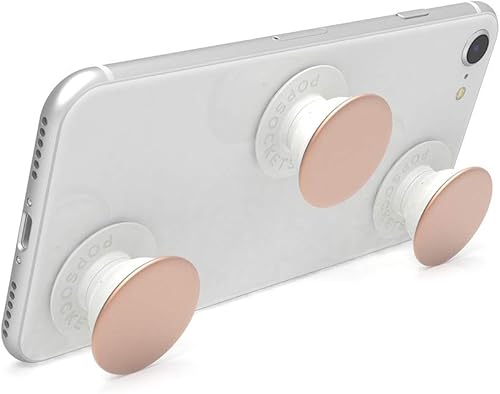 Miniatura 6 de PopSockets PopMinis Mini Grips para teléfonos y tabletas (paquete de 3) - Aluminio Oro Rosa