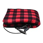 Car Blanket with Electric Heater | Soft and Portable Cold Winter Blanket | 12V Car Throw Blanket with Electric Heater - Camping, Commuting, Road Trips, Family Excursions, Women, Adults, Seniors