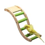 Bird Wooden Ladder Toy, Pet Parrots Climbing Bridge, Bird Chewing Toy, Wood Bird Perch Stand Bird Ha