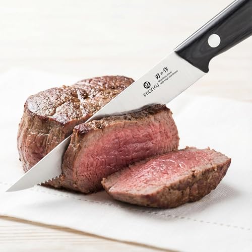 imarku Japanese Steak Knives Set of 8, Serrated blade, Pakkawood Handle by imarku - Image 6