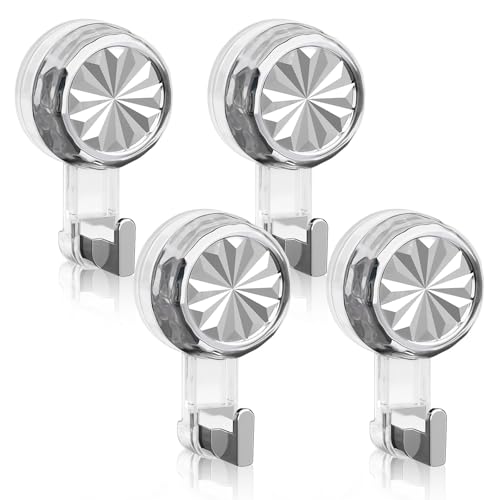 4-Pack Saughaken Extra Stark, Saugnapf Haken Stark, Handtuchhaken Ohne Bohren, Saugnäpfe mit Haken Silber,Wiederverwendbar Saugnapfhaken,Max 5Kg, Saugknöpfe haken für Badezimmer,Küche, Glas, Fenster 4-Pack Saughaken Extra Stark, Saugnapf Haken Stark, Handtuchhaken Ohne Bohren, Saugnäpfe mit Haken Silber,Wiederverwendbar Saugnapfhaken,Max 5Kg, Saugknöpfe haken für Badezimmer,Küche, Glas, Fenster