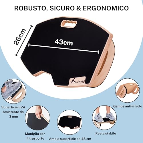 Mszerone Poggiapiedi Da Scrivania In Legno – Poggiapiedi Antiscivolo Con Superficie Eva 3M – Funzione Altalena Robusta E Durevole – Comodo Poggiapiedi Per Ufficio E Casa Accessori - 7