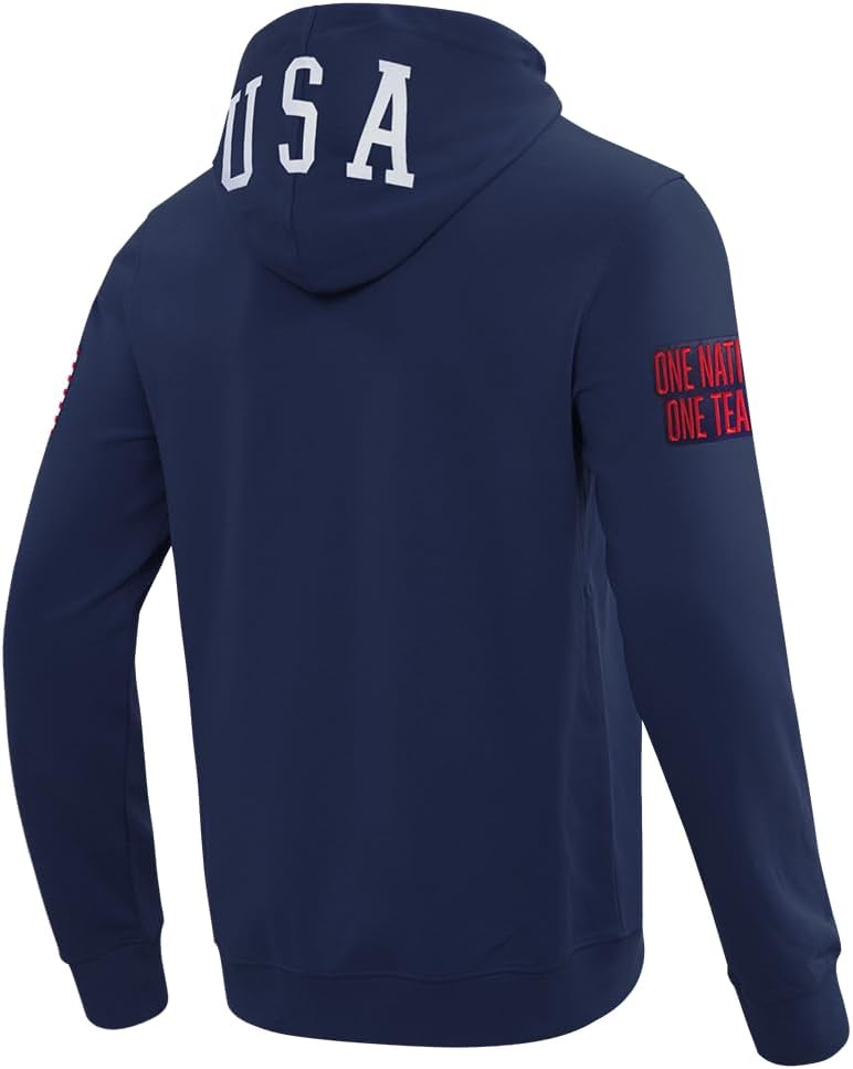 Pro Standard Mens U.S. Soccer Classic Chenille Full Zip Hoodie