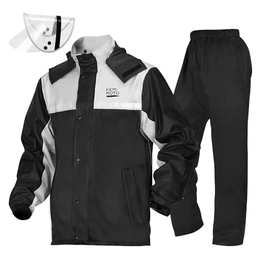 KEMIMOTO Waterproof Motorcycle Rain Suit
