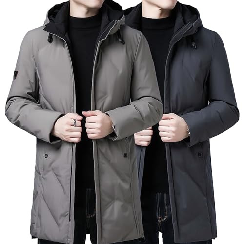Veste coupe-vent zippée matelassée hommes manteau léger moelleux à boutons