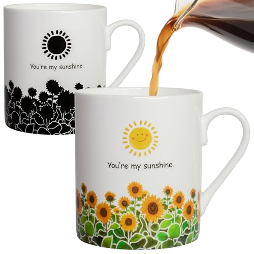 Lovift Novelty Sunflower Coffee Mug Birthday Gift for Women, Uniq...