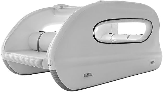 NAUTIQUA Inflatable House Boat, 178 x 85 x 80 inches, 900 lb Capacity, Electric Pump Included