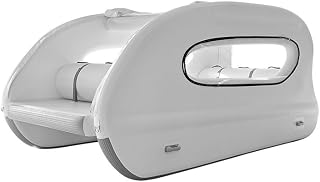 NAUTIQUA Inflatable House Boat, 178 x 85 x 80 inches, 900 lb Capacity, Electric Pump Included