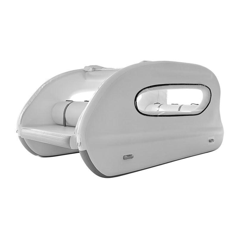 NAUTIQUA Inflatable House Boat, 178 x 85 x 80 inches, 900 lb Capacity, Electric Pump Included