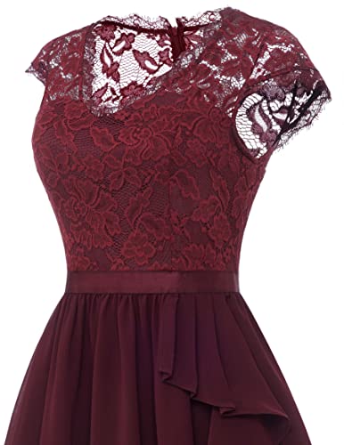 Image of Wedtrend Women's Bridesmaid Dresses Short Prom Dress Ruffle Semi Formal Cocktail Dresses Floral Homecoming Dress