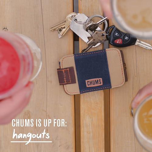 Image of Chums Bandit Bi-Fold Wallet - Slim RFID Wallet for Men & Women, Reversible Card, ID & Money Holder, Brick, Minimalist