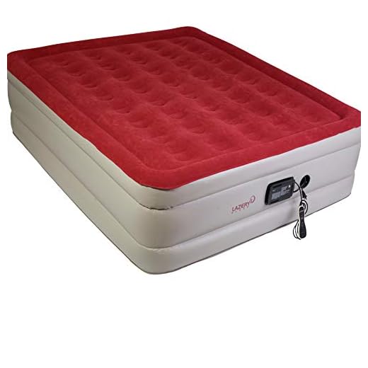 Lazery Sleep Air Mattress - Raised Electric Airbed with Built in Pump & Carry Bag - Fast Inflation, LED Remote Control & 7 Firmness Settings -Queen Matress 76" x 58" x 17"- Blowup Matresses